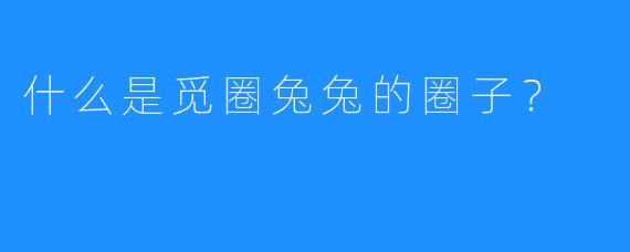 什么是觅圈兔兔的圈子?